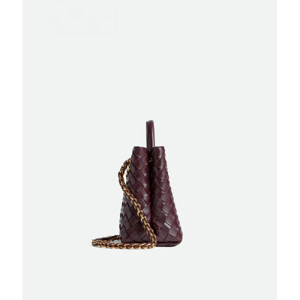 Khaite Women's Small Andiamo Chain in Dark barolo - Red Shoulder & Crossbody Bags - The Lotus Tote Bag - Shop at Coveti