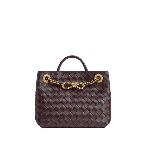 Khaite Women's Small Andiamo Chain in Dark barolo - Red Shoulder & Crossbody Bags - The Lotus Tote Bag - Shop at Coveti
