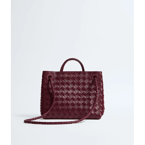 Khaite Women's Small Andiamo in Barolo - Red Totes & Top-Handle Bags - The Lotus Tote Bag - Shop at Coveti
