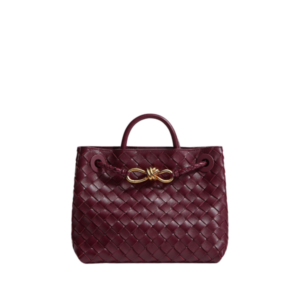 Khaite Women's Small Andiamo in Barolo - Red Totes & Top-Handle Bags - The Lotus Tote Bag - Shop at Coveti