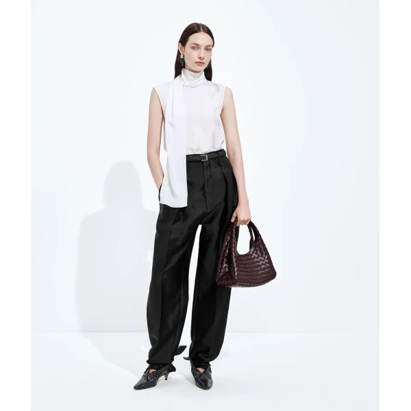 Khaite Women's Small Campana in Dark barolo - Red Shoulder & Crossbody Bags - The Lotus Tote Bag - Shop at Coveti
