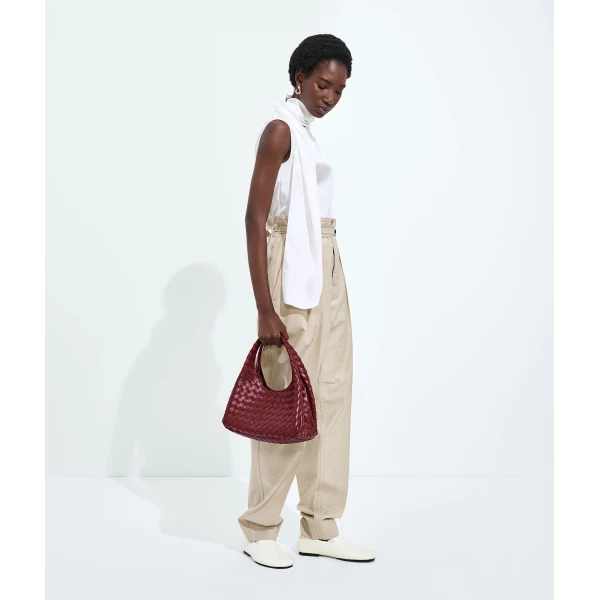 Khaite Women's Small Campana in Lava red - Red Shoulder & Crossbody Bags - The Lotus Tote Bag - Shop at Coveti