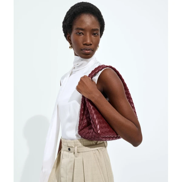 Khaite Women's Small Campana in Lava red - Red Shoulder & Crossbody Bags - The Lotus Tote Bag - Shop at Coveti