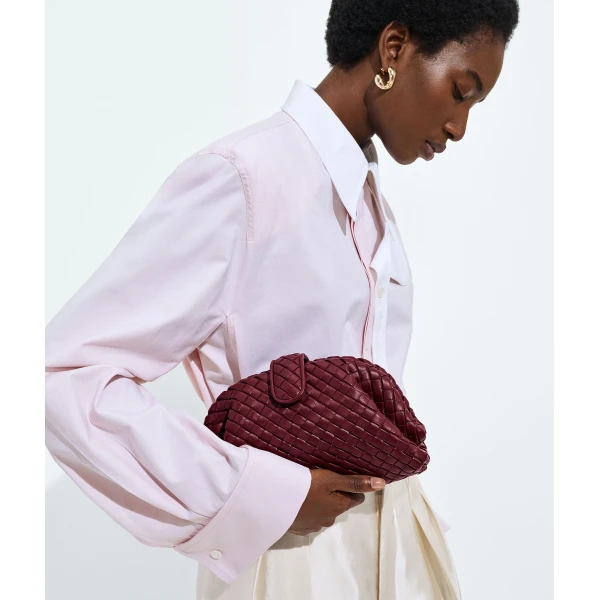 Khaite Women's Small Lauren 1980 in Barolo - Red Shoulder & Crossbody Bags - The Lotus Tote Bag - Shop at Coveti