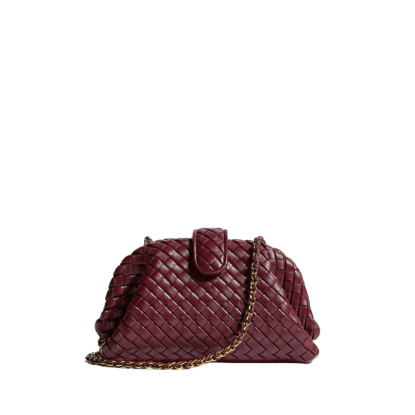 Khaite Women's Small Lauren 1980 in Barolo - Red Shoulder & Crossbody Bags - The Lotus Tote Bag - Shop at Coveti