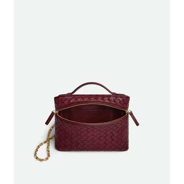 Khaite Women's Small Soft Vanity in Barolo - Red Clutch Bags - The Lotus Tote Bag - Shop at Coveti