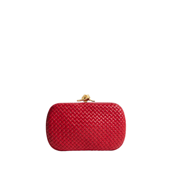 Khaite Women's Soft Knot in Cardinal - Red Clutch Bags - The Lotus Tote Bag - Shop at Coveti
