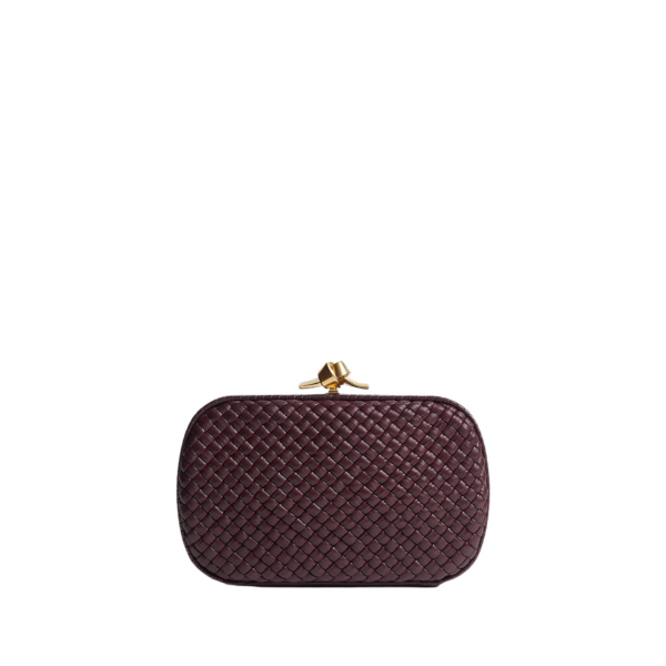 Khaite Women's Soft Knot in Deep mahogany - Red Clutch Bags - The Lotus Tote Bag - Shop at Coveti