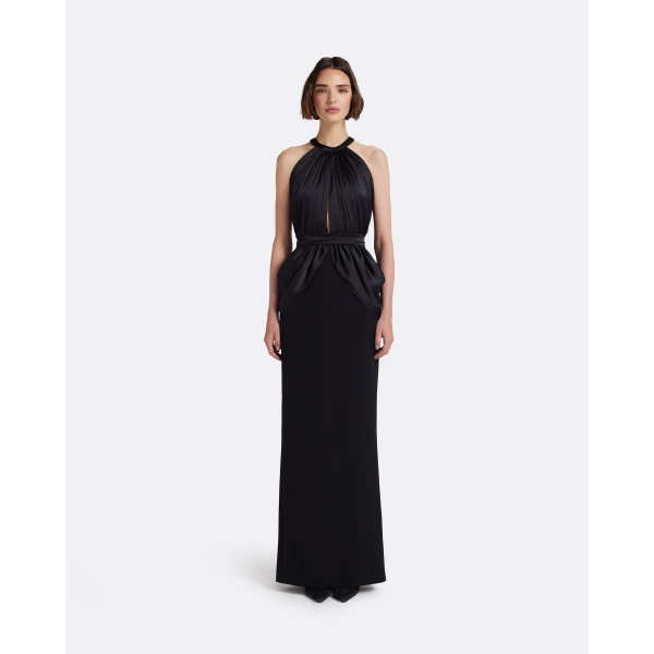 Safiyaa Amereis Long Dress In Black, view 3