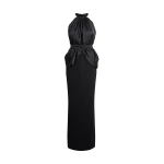 Safiyaa Amereis Long Dress In Black -  - Demi-Couture Evening Wear at Coveti