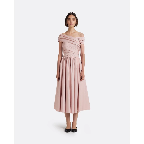 Safiyaa Appolline Midi Dress In Soft Pink, view 3