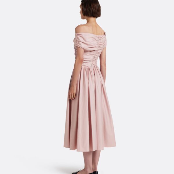 Safiyaa Appolline Midi Dress In Soft Pink -  - Demi-Couture Evening Wear at Coveti
