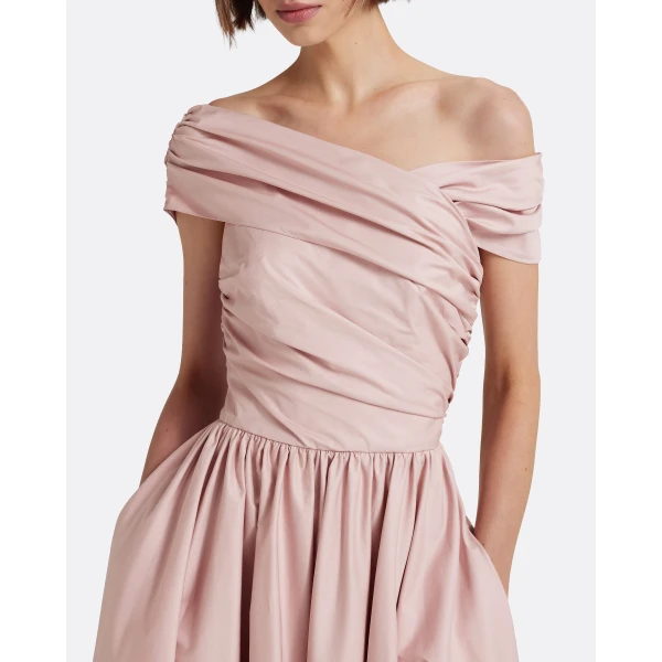 Safiyaa Appolline Midi Dress In Soft Pink, view 5