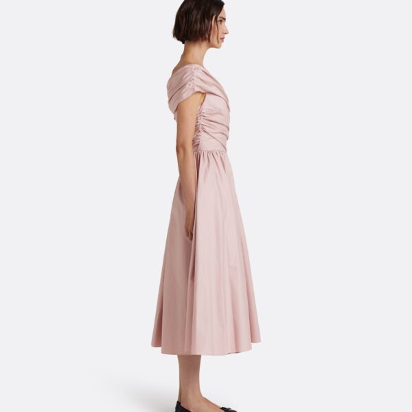 Safiyaa Appolline Midi Dress In Soft Pink -  - Demi-Couture Evening Wear at Coveti