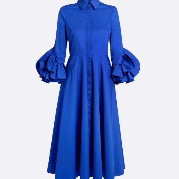 Safiyaa Belisse Midi Dress In Marrakech -  - Demi-Couture Evening Wear at Coveti
