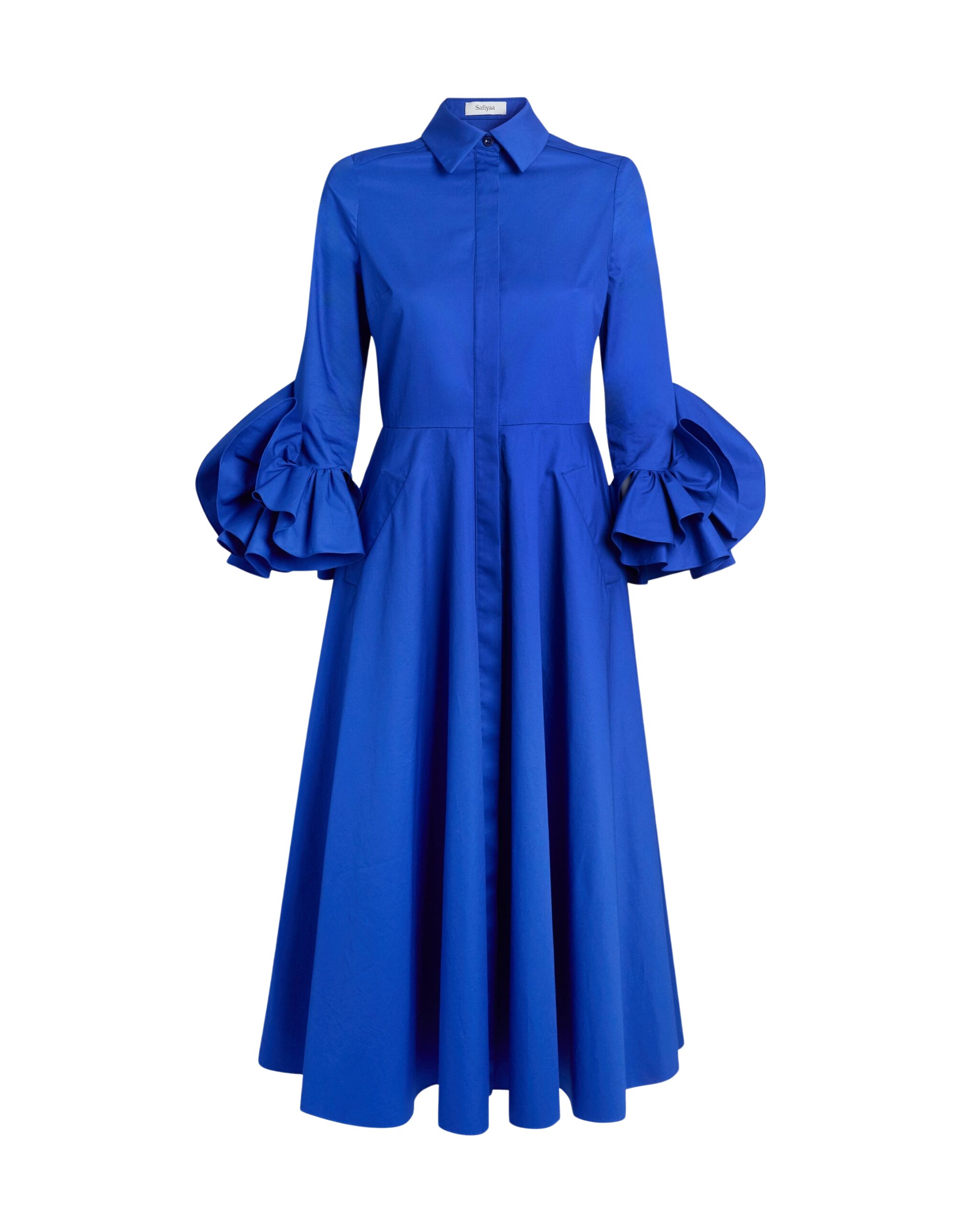 Safiyaa Belisse Midi Dress In Marrakech -  - Demi-Couture Evening Wear at Coveti