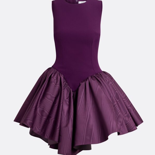 Safiyaa Camille Mini Dress In Currant -  - Demi-Couture Evening Wear at Coveti