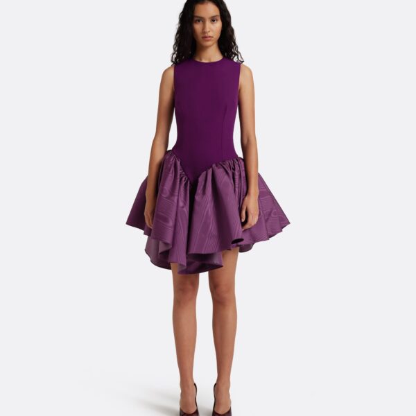 Safiyaa Camille Mini Dress In Currant -  - Demi-Couture Evening Wear at Coveti