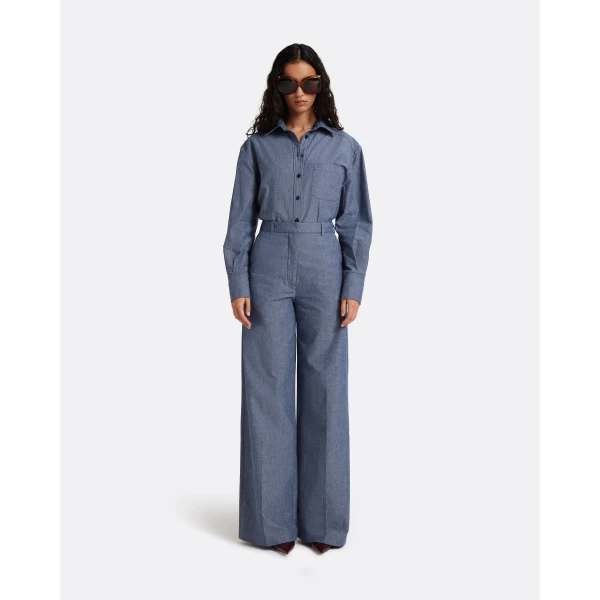 Safiyaa Giada Shirt In Blue Blend, view 2