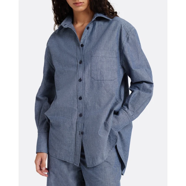 Safiyaa Giada Shirt In Blue Blend, view 6