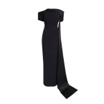 Safiyaa Giorgia Long Dress In Black -  - Demi-Couture Evening Wear at Coveti