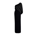 Safiyaa Ines Dress Long In Black -  - Demi-Couture Evening Wear at Coveti