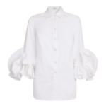 Safiyaa Joanne Shirt In Ivory -  - Demi-Couture Evening Wear at Coveti