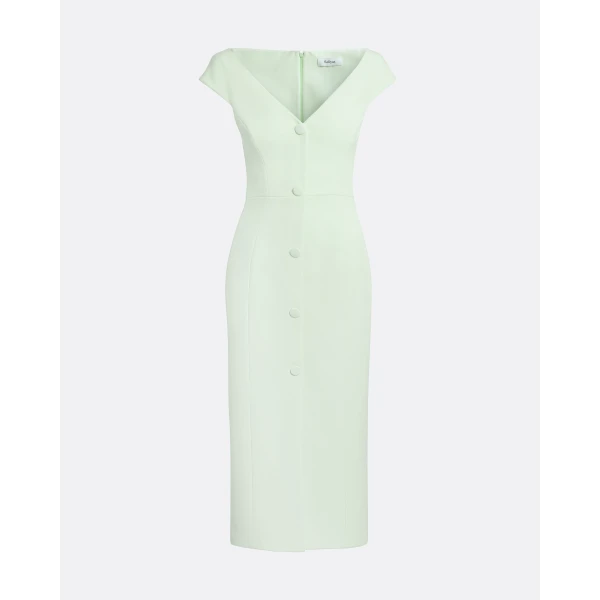 Safiyaa Klea Midi Dress In Sea Glass, view 2