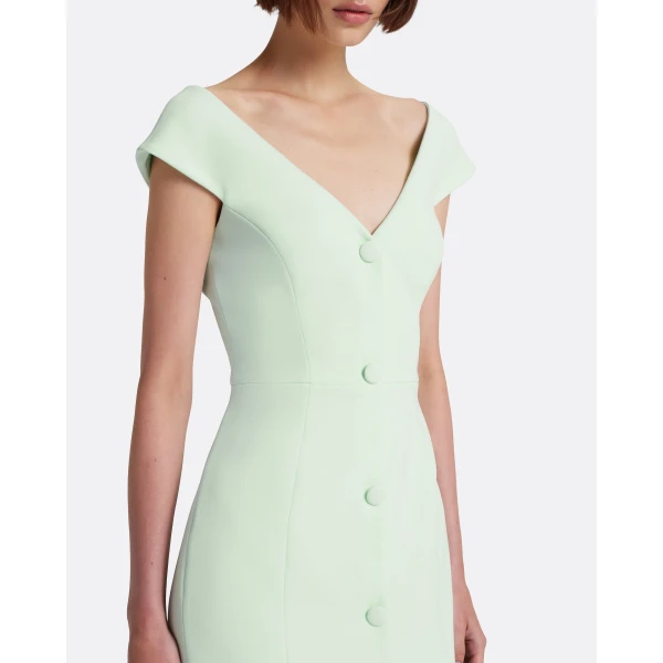 Safiyaa Klea Midi Dress In Sea Glass, view 5