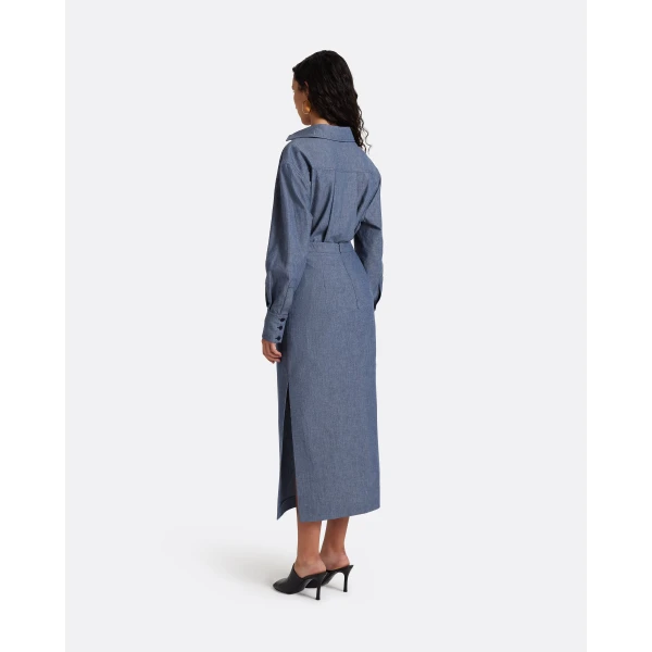 Safiyaa Kyoto Skirt In Blue Blend, view 4