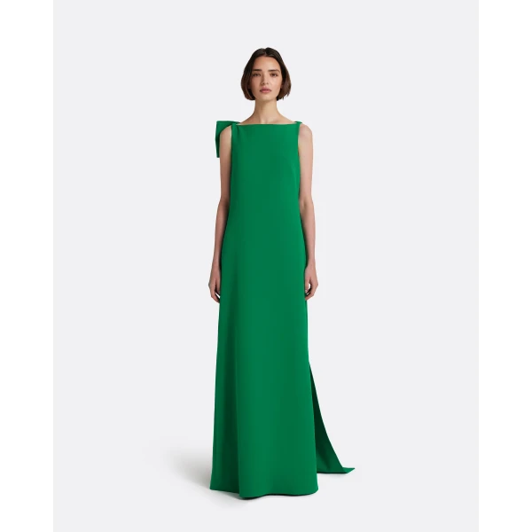 Safiyaa Mallory Long Dress In Jewel Green, view 3