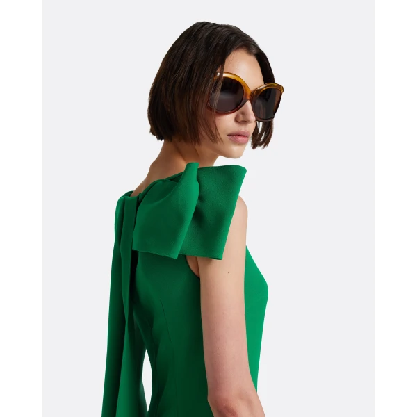 Safiyaa Mallory Long Dress In Jewel Green, view 5