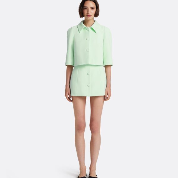 Safiyaa Marci Jacket In Sea Glass -  - Demi-Couture Evening Wear at Coveti