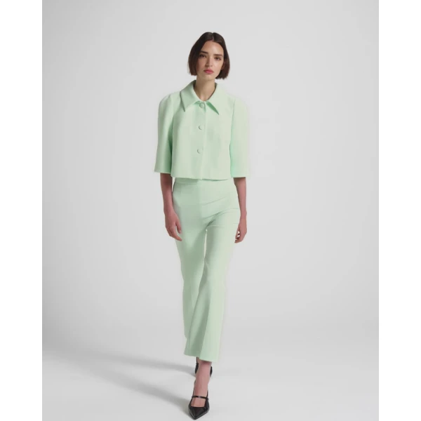 Safiyaa Mari Trouser In Sea Glass -  - Demi-Couture Evening Wear at Coveti