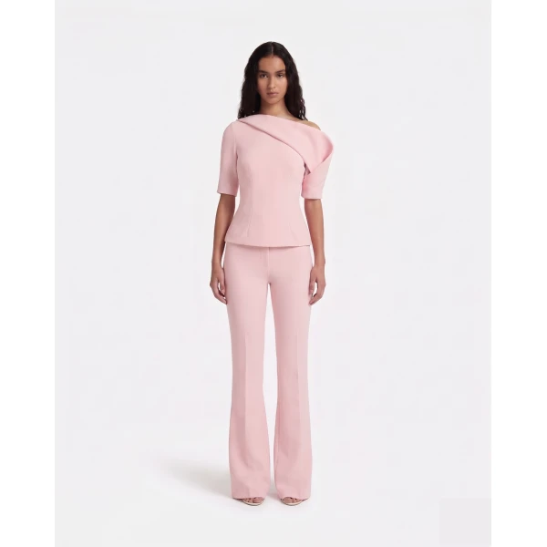 Safiyaa Marley Top In Lychee -  - Demi-Couture Evening Wear at Coveti