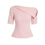 Safiyaa Marley Top In Lychee -  - Demi-Couture Evening Wear at Coveti