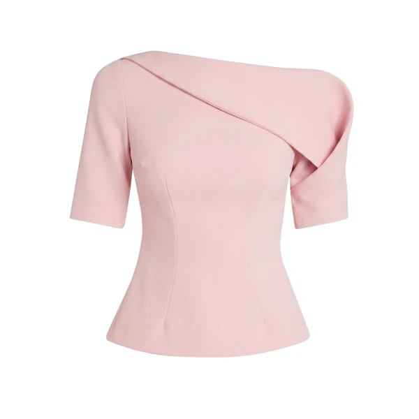 Safiyaa Marley Top In Lychee -  - Demi-Couture Evening Wear at Coveti