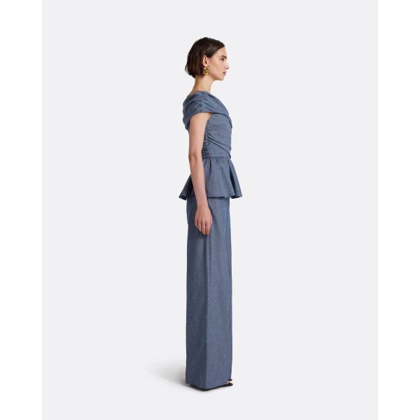 Safiyaa Melanie Top In Blue Blend, view 2