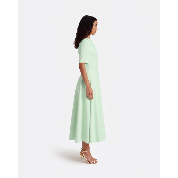 Safiyaa Melinda Midi Dress In Sea Glass -  - Demi-Couture Evening Wear at Coveti