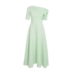 Safiyaa-Melinda-Midi-Dress-In-Sea-Glass-Coveti42251_nobg Safiyaa Melinda Midi Dress In Sea Glass - - Demi-Couture Evening Wear at Coveti