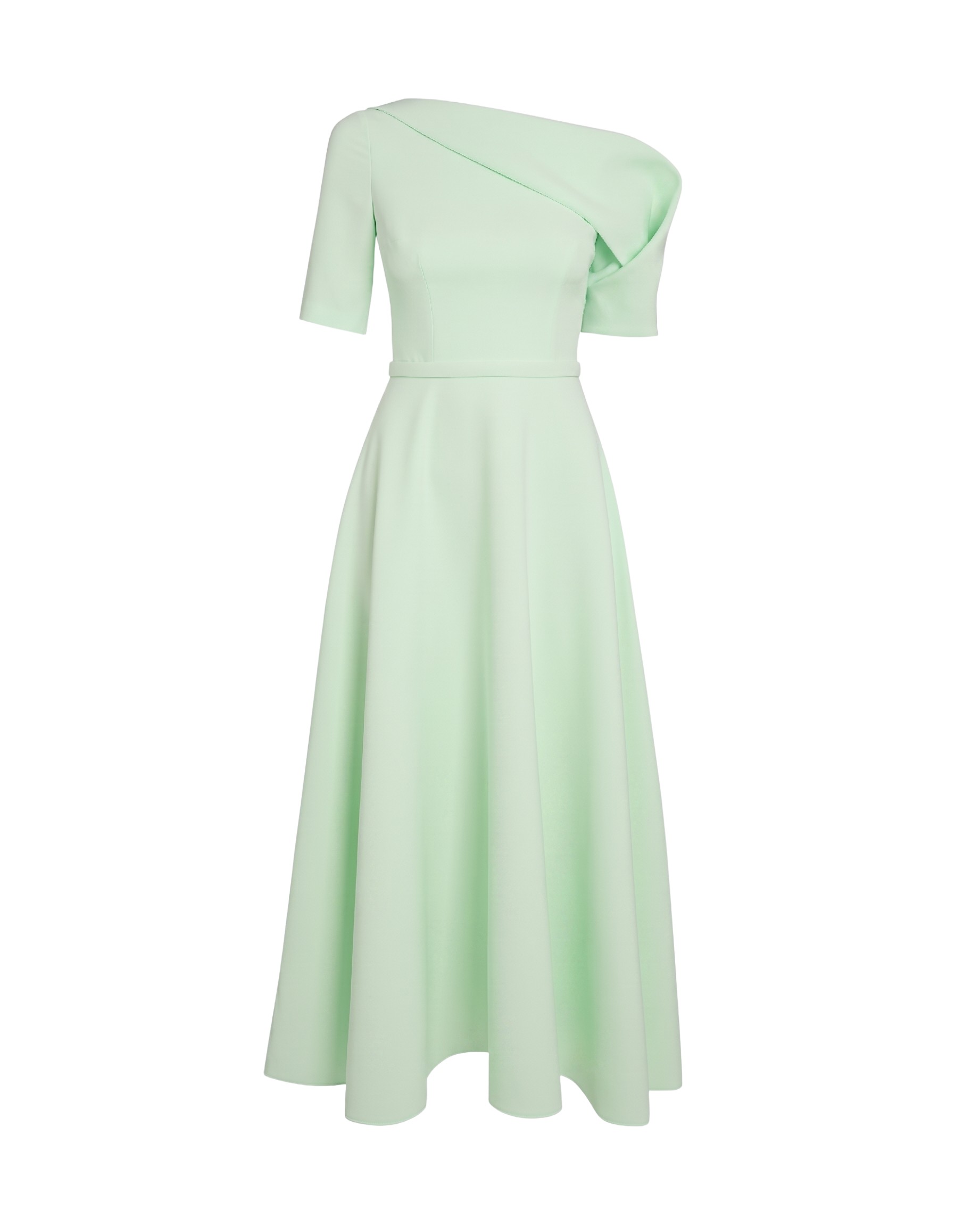 Safiyaa Melinda Midi Dress In Sea Glass -  - Demi-Couture Evening Wear at Coveti