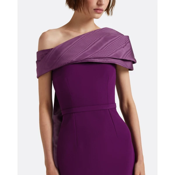Safiyaa Phira Long Dress In Currant, view 5