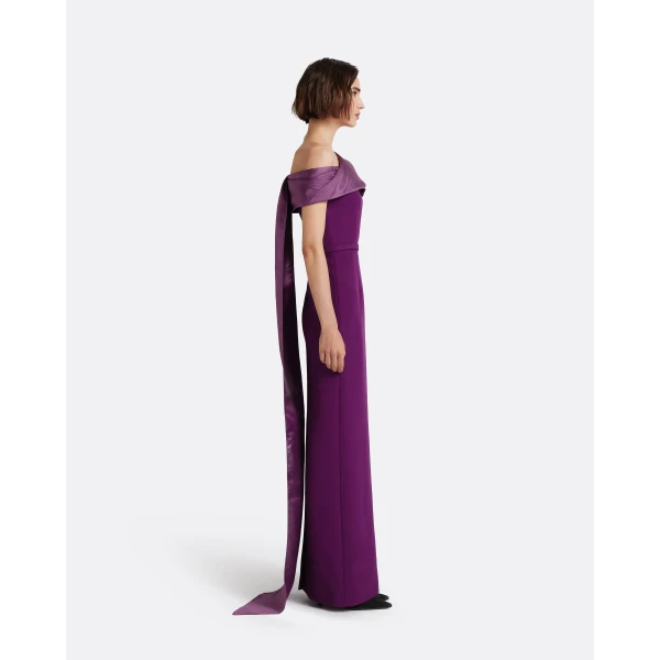 Safiyaa Phira Long Dress In Currant, view 6