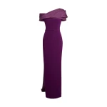 Safiyaa Phira Long Dress In Currant -  - Demi-Couture Evening Wear at Coveti