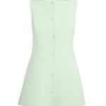 Safiyaa Robbie Top In Sea Glass -  - Demi-Couture Evening Wear at Coveti
