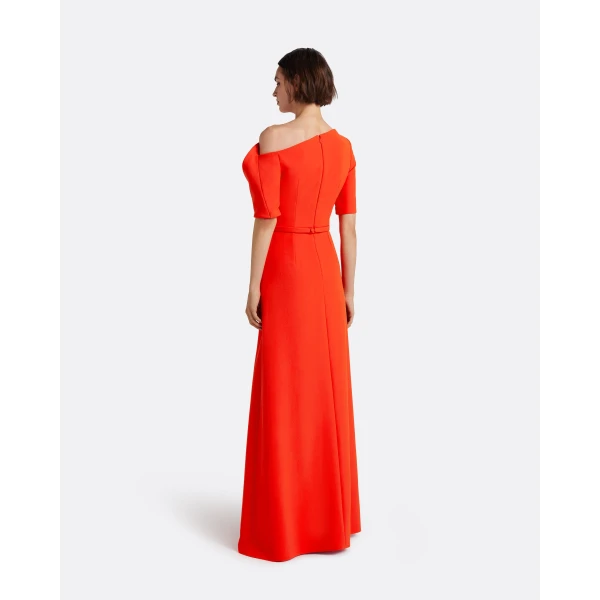 Safiyaa Stephanie Long Dress In Apple Red, view 4