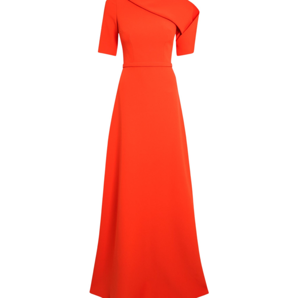 Safiyaa Stephanie Long Dress In Apple Red -  - Demi-Couture Evening Wear at Coveti