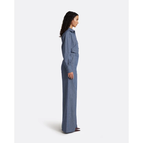 Safiyaa Touca Trouser In Blue Blend, view 2