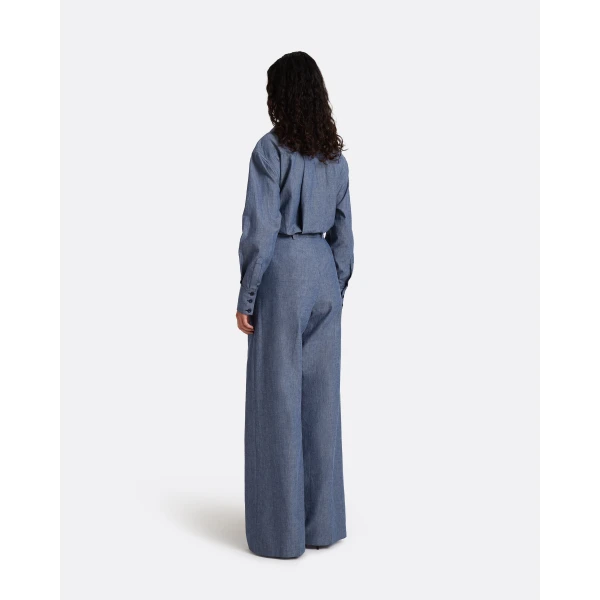Safiyaa Touca Trouser In Blue Blend, view 4
