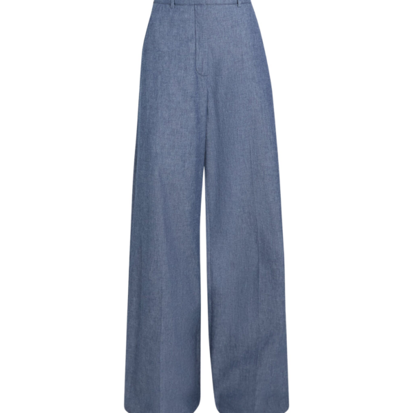 Safiyaa Touca Trouser In Blue Blend -  - Demi-Couture Evening Wear at Coveti